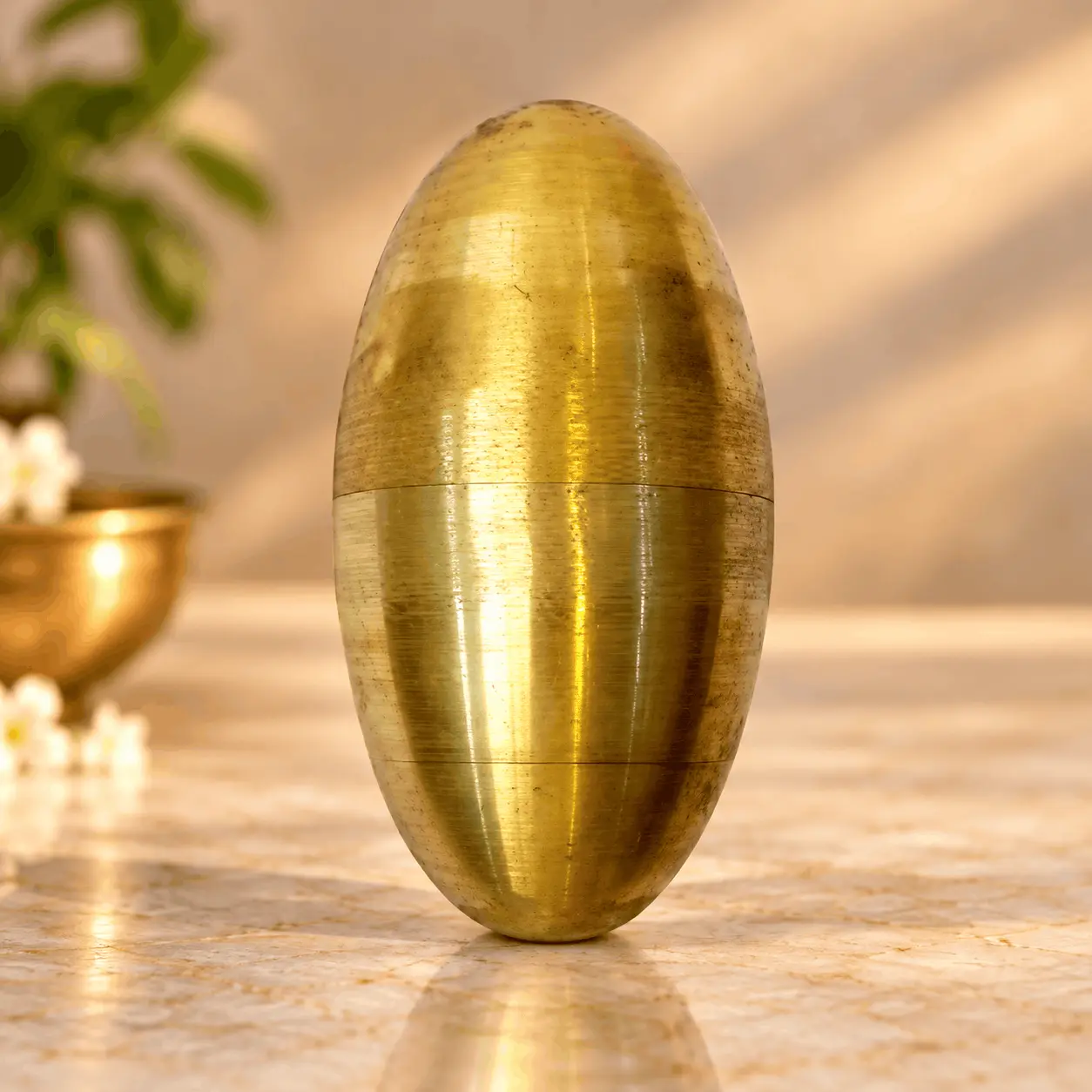 Brass Lingam (6 Inch) Brass Lingam 6 inch with a classic brass finish