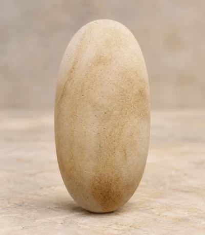 Yellow Stone Lingam 12 inch natural stone product for traditional spiritual spaces